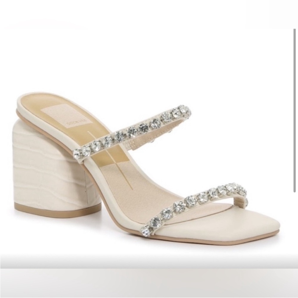 Dolce Vita Cream Embellished Heels